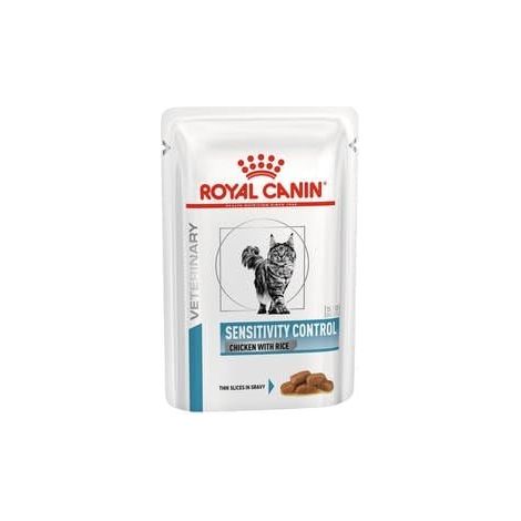 Royal Canin Cat Veterinary Diet Sensitivity Control Pollo e Riso  - Royal Canin Cat Veterinary Diet Sensitivity Control Pollo e Riso - Bustina Da 85 Gr (1/3)