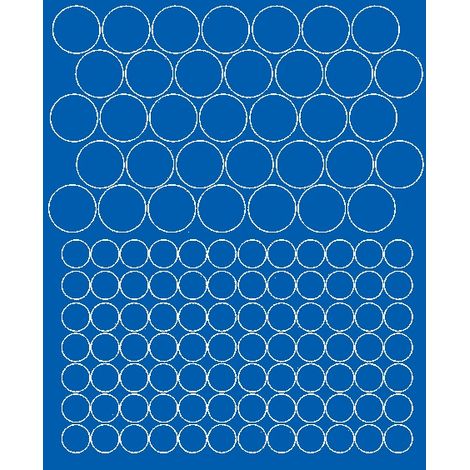 Pegatinas para bicicleta, casco, ruedas, lunares, 119 piezas, azul brillante