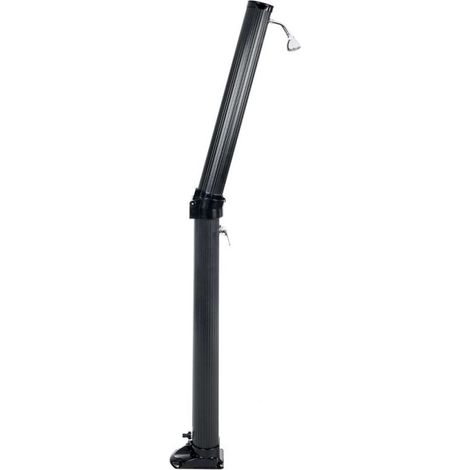 Ubbink – Douche solaire 23 L – PVC noir – Hauteur 220 cm – Capacité réservoir 23 L – Mitigeur eau chaude/froide – Montage facile