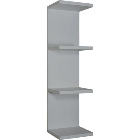 Estantería de pared, Librería flotante, Librería de pared, Estantería de pared, Gris piedra, 25,5 x 93 x 23,7 cm - Librería Pettine (1/5)