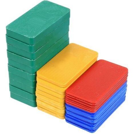Lot de 40 cales et entretoises en plastique 75 x 40 x 1,5 10 mm Pour la pose de carrelage (1/5)