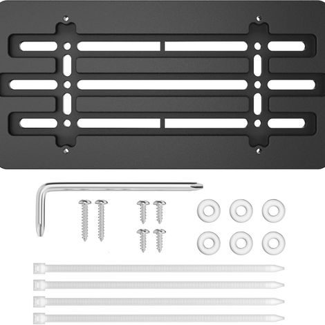 Kit de Support pour Plaque d'Immatriculation Avant - Cadre Universel 12x6 Pouces avec Vis et Clé pour Véhicules (1/4)
