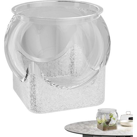 Aquarium Rond - 1 Unité - PET Transparent - Vue 360 Degrés - Pour Poisson Betta Et Tortue - Petit Moyen Grand (1/5)