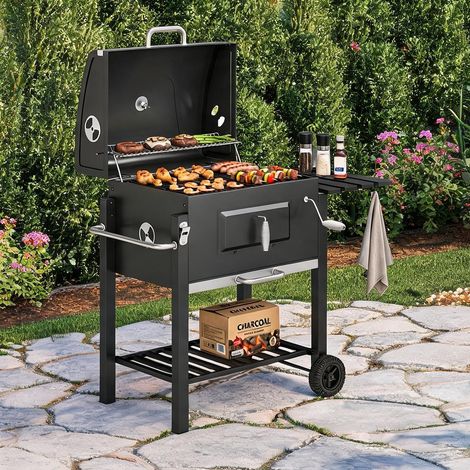 Barbecue au charbon en edelstahl métal 113 x 65 x 108 cm (1/5)