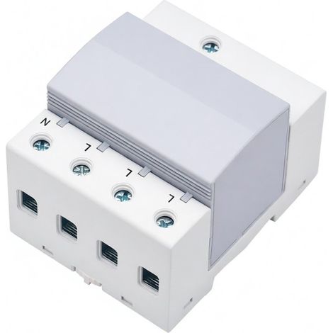 Dispositif de protection contre les surtensions 420 V CA, 4 pôles, 40 kA, parafoudre domestique, installation sur rail DIN (1/5)