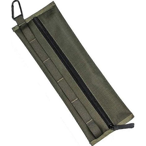 Sac de rangement étanche pour accessoires de camping, en tissu Oxford résistant, vert armée. (1/5)