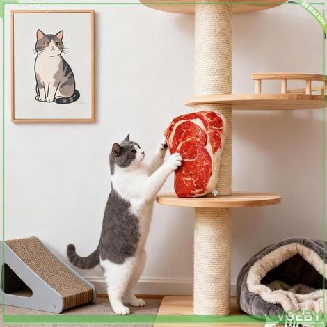 Jouet pour animaux de compagnie - FAFEICY - Boeuf (toile/velours) - Jouet à mâcher - Sonore BB - Nettoyage des dents (1/5)