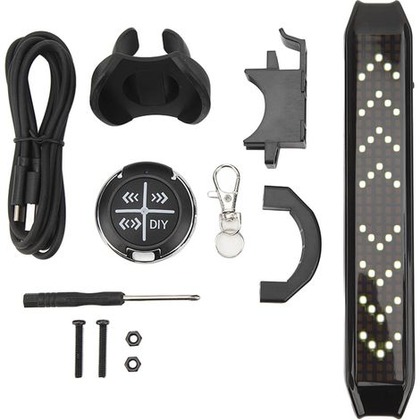 Gelbes Fahrradrücklicht mit LED-Anzeige und Bluetooth-Ladefunktion (1/4)