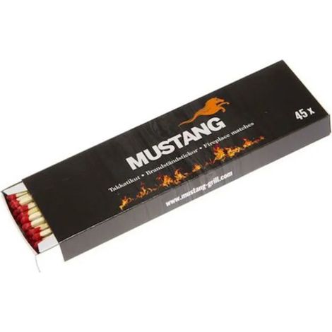 allumettes mustang takkatikut bois durables 20 cm 45 pcs