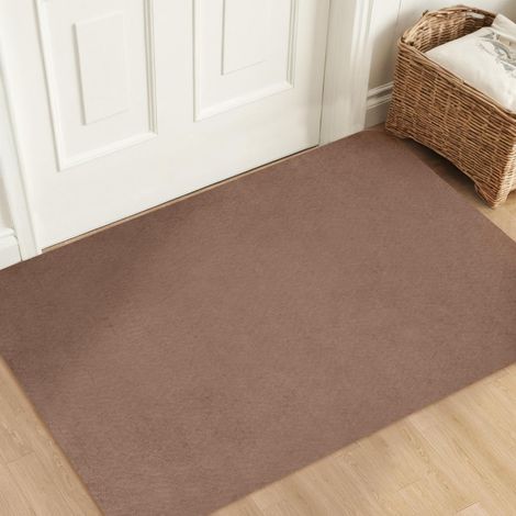 Paillasson 80x120cm, Tapis pour Intérieur, Moquette Absorbante Antidérapante, Tapis de Porte, Pour l'entrée, la cuisine, la terrasse, la porte d'entrée, Marron (1/5)