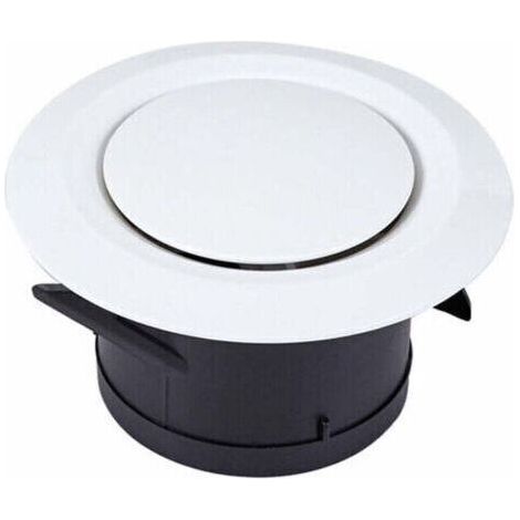 Grilles de ventilation rondes en plastique – réglables, articulées, adaptées aux systèmes de ventilation, lot de 3 (1/5)