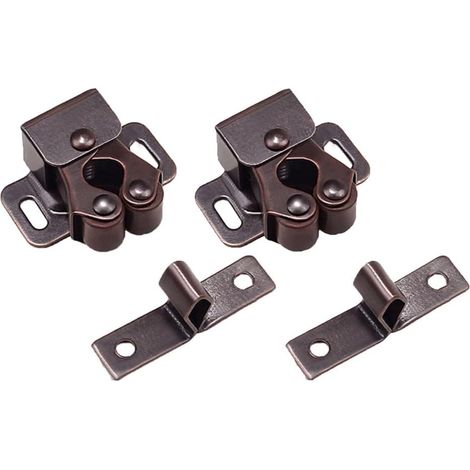 Loquet de porte à double rouleau pour serrure, en inox (1/5)