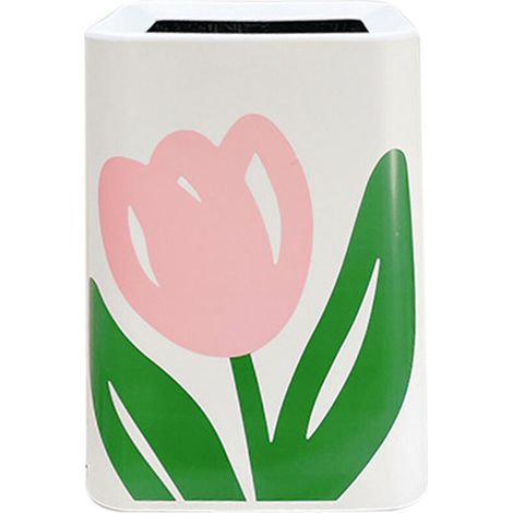Poubelle “tulipe” carrée – Grande taille – Poubelle décorative moderne pour cuisine, salon ou bureau