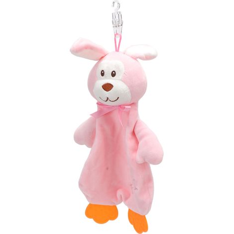Kuscheldecke für Babys, süß, weich, leuchtende Farben, multifunktionales Baby-Komforthandtuch für Babys ab 3 Monaten, rosa Hase (1/5)