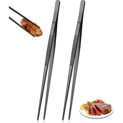 pinze da cucina lunghe in acciaio inossidabile, pratiche pinze da cucina, pinze da cucina da 12" con punte seghettate di precisione, per cucinare, frutti di mare e barbecue, utensili da cucina (1/5)