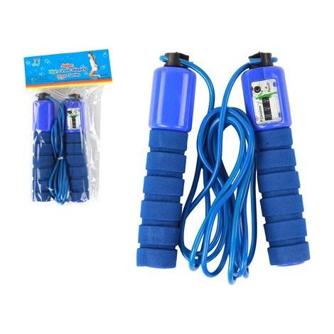 Cuerda para saltar con contador de 280 cm, color azul