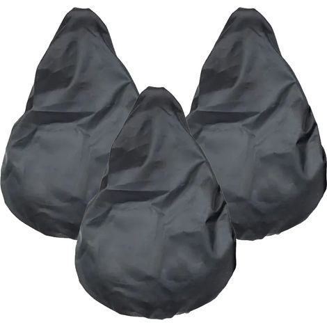 Lot de 3 housses de selle de vélo imperméables noires, housse de protection contre la pluie pour coussin de selle