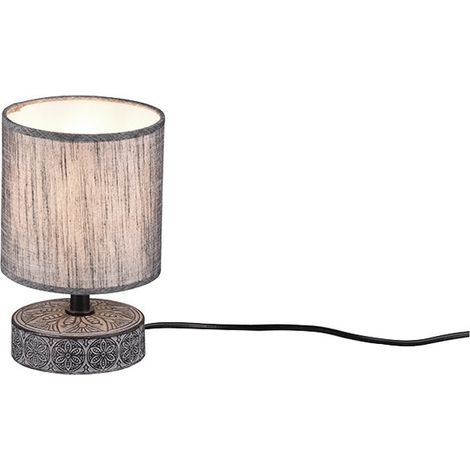 Lampada Tavolo Abat Jour Elegante Moderna Ceramica Grigio Marie GD Trio (1/3)