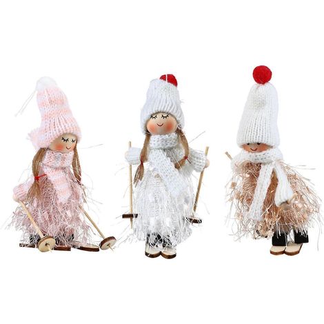Ensemble de 3 décorations de Noël et suspensions pour sapin (couleurs multiples) (1/5)