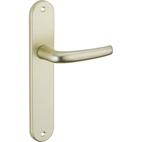 Ensemble de poignées pour porte intérieure Maia sans trou, carré 7mm, entr'axes 195mm, couleur F2 - (1/2)