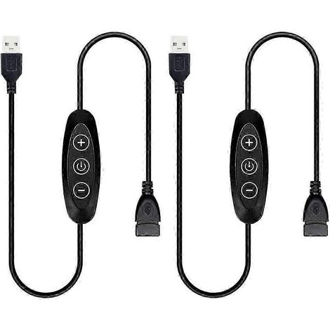 Variateur LED USB 5 V, 10 vitesses, connecteurs femelle-mâle, lot de 2. Variateur USB pour LED 5 V. (1/4)