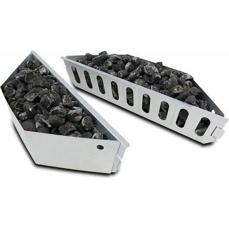 Paniers à Charbon de bois pour Weber 7403, One Touch, Master Touch et tous les autres barbecues à charbon de bois 47 57 67 cm, Char-Basket pour Chaleur directe et Indirecte, Lot de 2 (1/4)