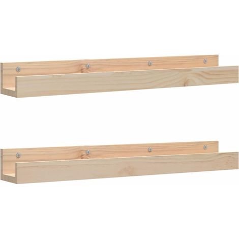Maison Exclusive - Wandregale 2 Stk. 80x12x9 cm Massivholz Kiefer (1/5)