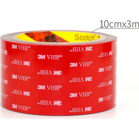 MINKUROW Extrem starkes doppelseitiges Klebeband (umgewandelt von 3 m VHB-Klebeband) Wasserdichtes und ultrahochtemperaturbeständiges Klebeband für Auto, Zuhause und Büro – 40 mm x 3 m (1/5)