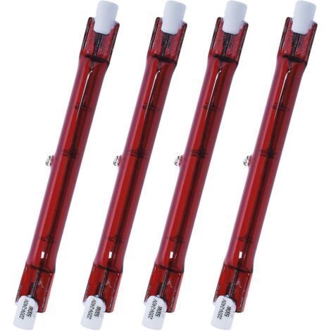500W Ruby Halogen Bulb Compatible with Heatmaster R7 Garden Heater - Pack of 4 (1/4)