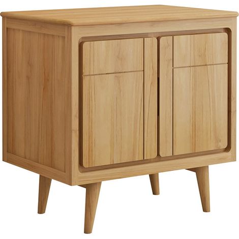 Mobile sotto lavabo con piedi in teak 80 cm - BINTUNI
