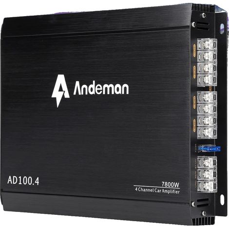 Amplificateur de voiture, 7800W de puissance de crête, 200W RMS, tension de 12V-13.8V, dimensions 27.6 x 20.6 x 4 cm, encodage audio multicanal (1/5)