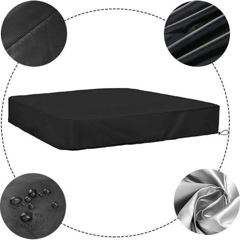Housse pour bac à sable carré, Imperméable, Avec cordon de serrage, Tissu 190T, 150 x 150 x 20 cm (1/4)