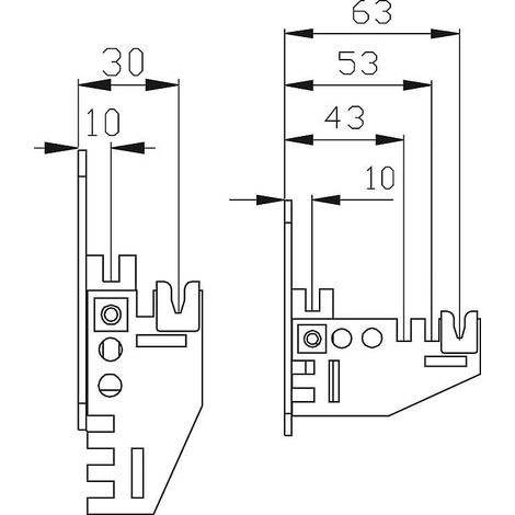Fixation radiateur murale 2 positions avec réglage en profondeur