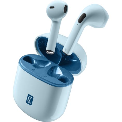 Cellularline WIRELESS HEADSET STYLE Auricolari Bluetooth con Custodia di Ricarica COLOR Blu (1/3)