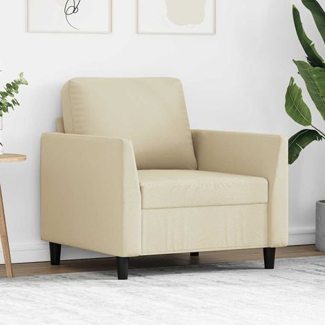 Sessel Creme 60 cm Kunstleder