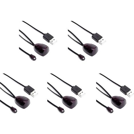 Compatible avec un récepteur USB, un adaptateur et un émetteur infrarouges, ainsi qu'avec un prolongateur infrarouge (5x), un décodeur TV par câble et un récepteur TV stéréo HD. (1/3)