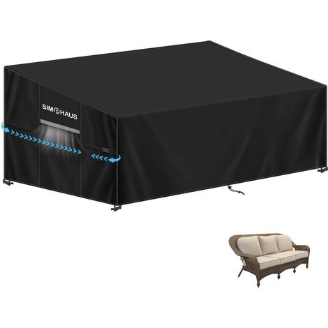 Gartenmöbel Abdeckung 3-Sitzer Sofa wasserdicht 420D Oxford 205x99x89/61cm (1/5)