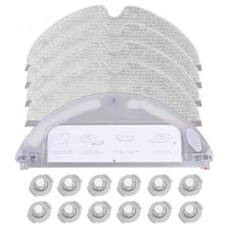 Accessoires de rechange pour Roborock S6 MAXV, S6 Pure, S5 MAX, S4, E4, E35 et E2 : lingette de nettoyage, réservoir d’eau et système de filtration. (1/5)