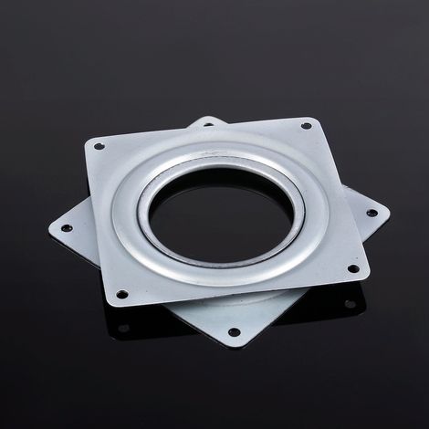 Plateau tournant carré en acier galvanisé de 10 cm (4 po) pour présentoir de bureau (1/5)