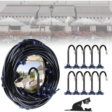 1 Kit Brumisateur, 360° Buses, Tuyau PE 10M, Jardin, Terrasse