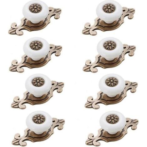 Pomello per mobili, 8 pezzi, stile vintage, pomello per cassetto, pomello per armadio, pomello per cassetto con viti e accessori