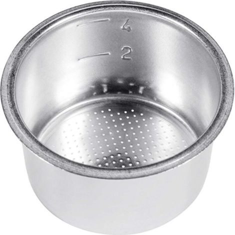 Filtre à expresso double paroi en acier inoxydable de 51 mm, accessoire réutilisable pour machine à café, durable et facile à nettoyer, compatible avec la plupart des machines à café. (1/5)