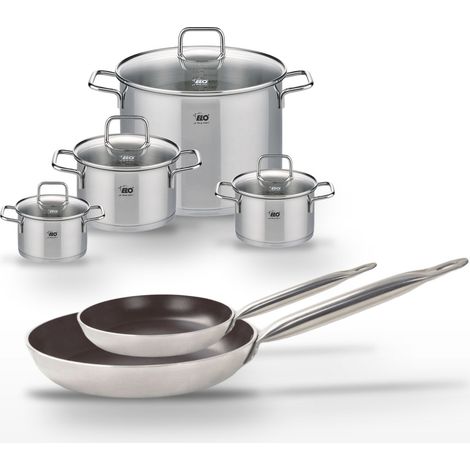 Lot Poêles 24/32 cm & Faitouts 14/16/20/26 cm Elo Bistro Line (1/4)