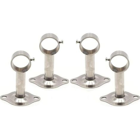 Tringle à rideau,4 Pièces Support Tringle à Rideau, Support Mural Support Tringle à Rideau, Utilisé pour Installer Tringles à Rideaux au Plafond et également Utilisé pour Installer des Tringles à Vête (1/4)