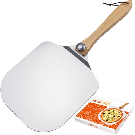 Pizza Shovel - Aluminum Blade - Folding Design - Wooden Handle - 30.5 Cm - For Pizza Cake Transfer - 1 Piece (1/4)