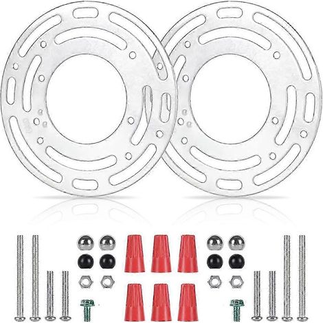 Lot de 2 supports de fixation pour luminaires, plaque de fixation pour plafonnier, blocs de fixation pour appliques murales avec SEdition 527 (1/5)