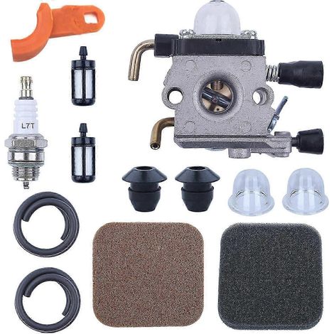 Kit d'entretien pour débroussailleuse STIHL FS85, FS85R, FS80 et FS72, comprenant joints, filtre à carburant, bougie d'allumage et kit d'entretien (1/5)