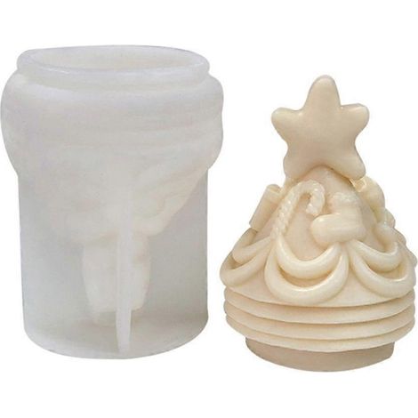 Moules en silicone pour sapin de Noël, bougies, savons, décorations en plâtre et résine époxy