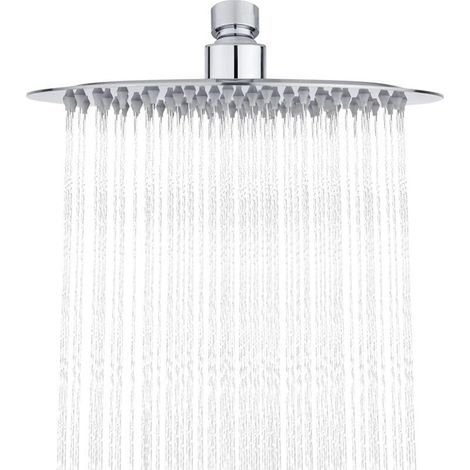Round 201 Stainless Steel Shower Head – 20 cm Diameter – 90 Water Jets – 30° Tilt – 360° Rotation – 30% Water Saving (1/5)