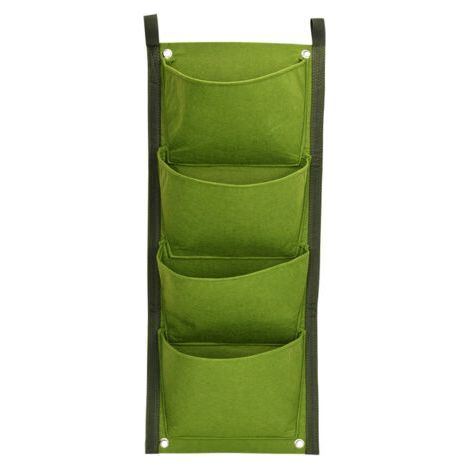 Felt Wall Grow Pockets 4 Compartments for Outdoor or Indoor Vertical Plants (1/3)